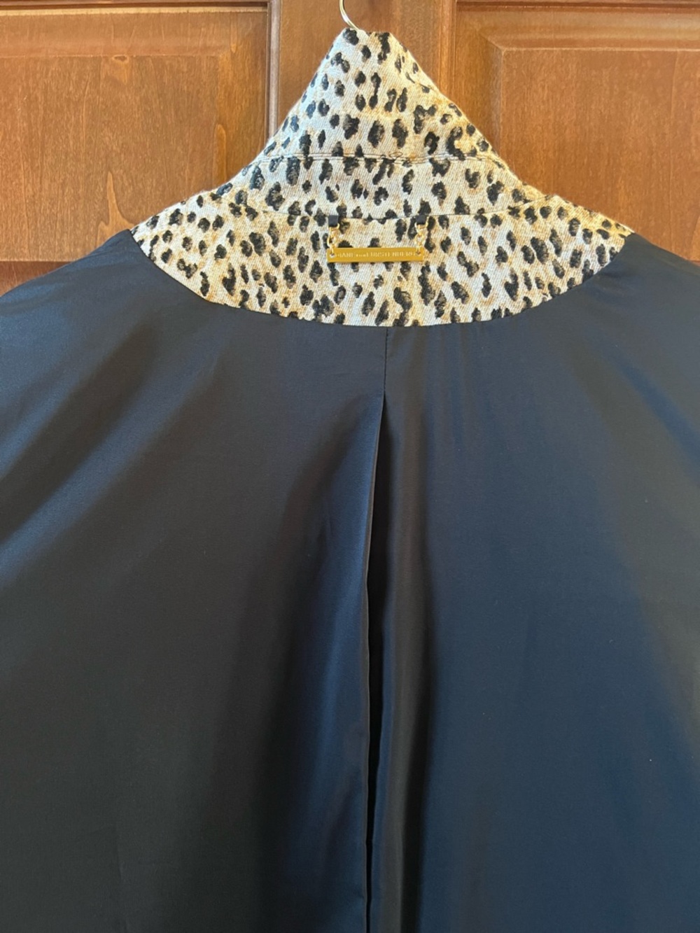 Diane Von Furstenberg Leopard Print Coat Duster Tan Black Size 12 - Picture 13 of 16